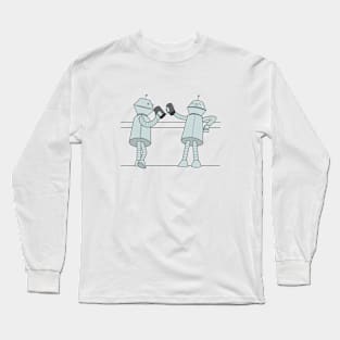 Robots Drinking Long Sleeve T-Shirt